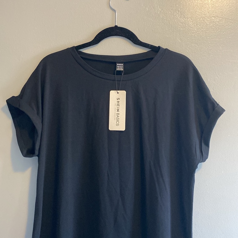 🆕 SHEIN Little Black TShirt Dress, XL - Picture 6 of 8